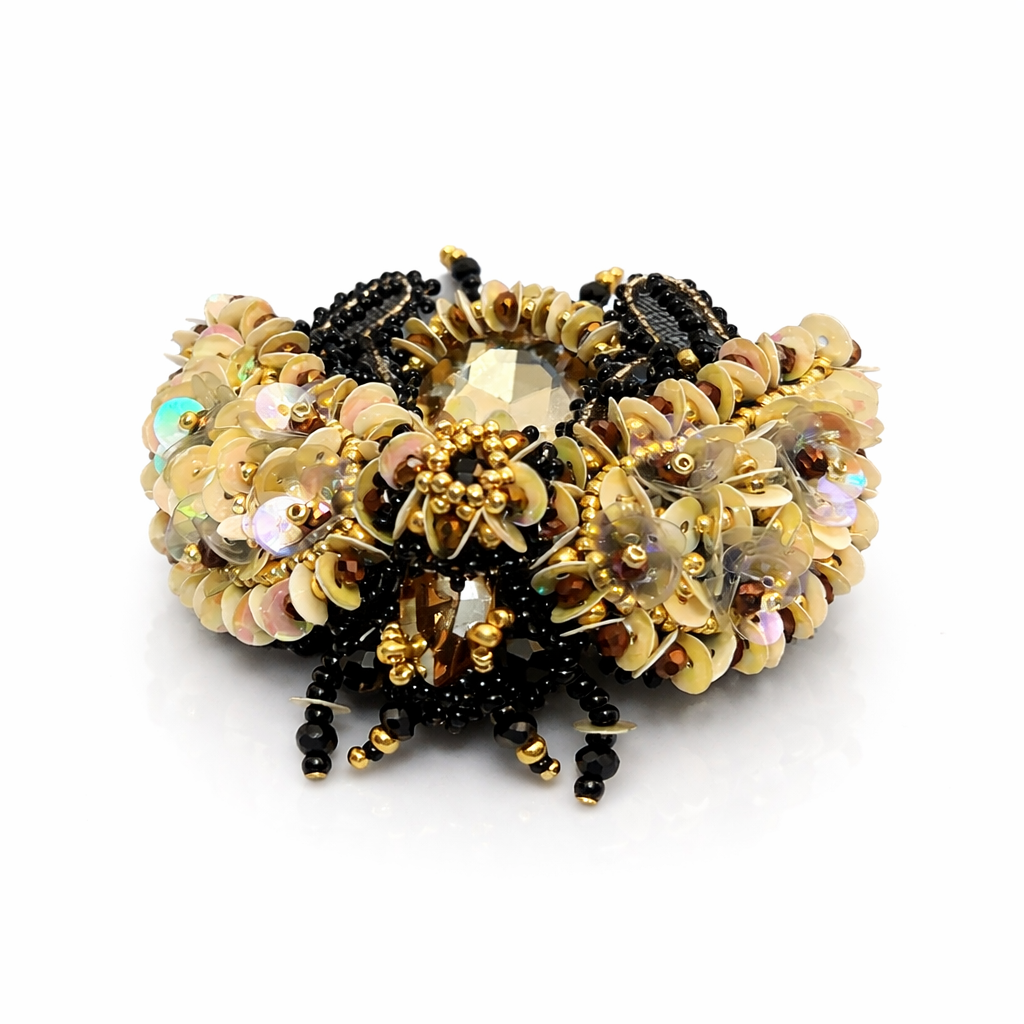 3D Surreal Brooch Beige