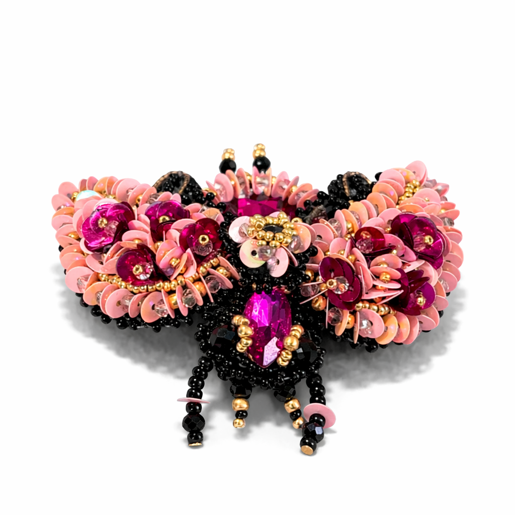 3D Surreal Brooch Light & Fuchsia Pink