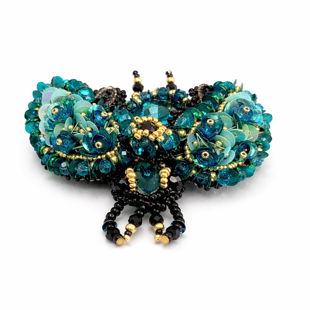 3D Surreal Brooch Blue