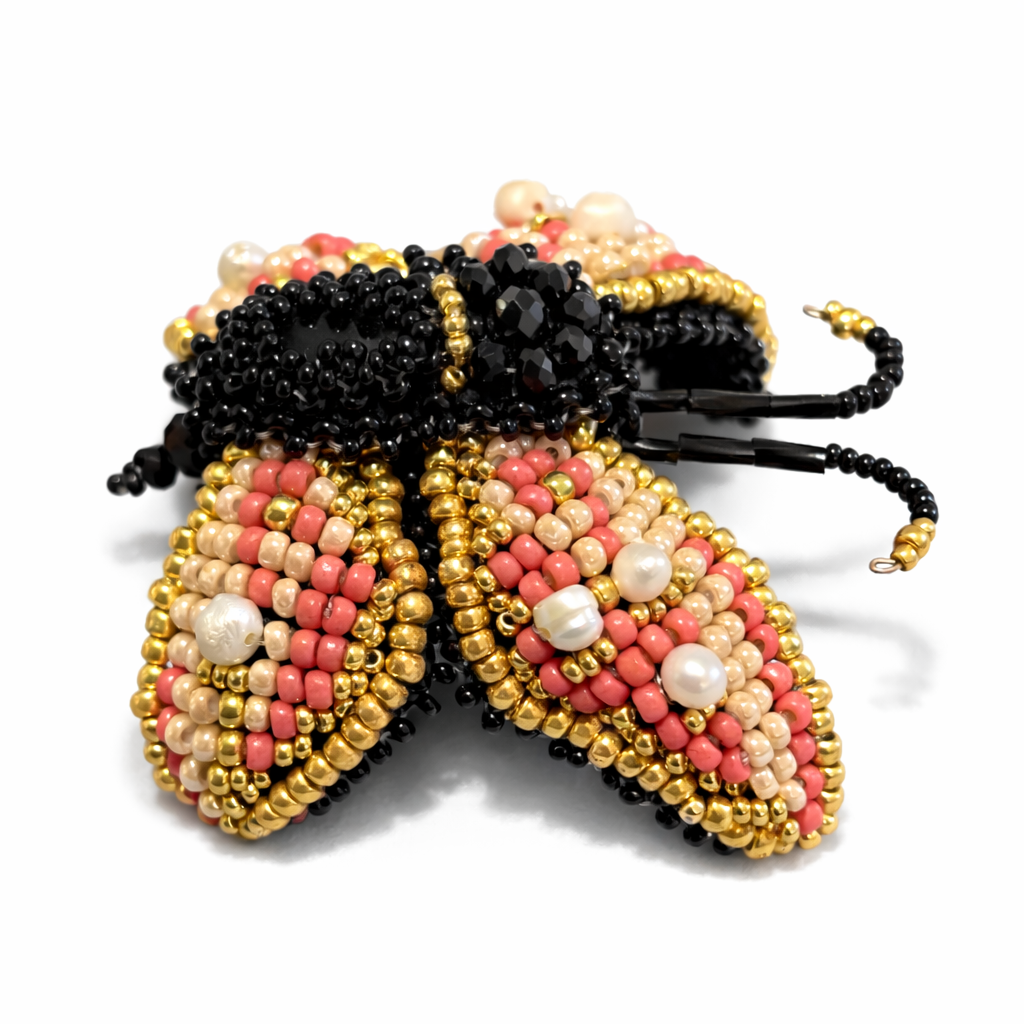 3D Butterfly Brooch Coral