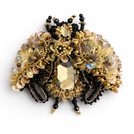 3D Surreal Brooch Beige
