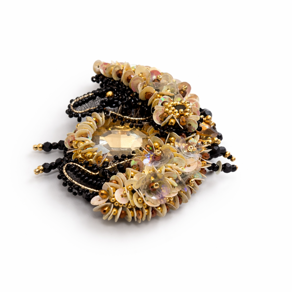 3D Surreal Brooch Beige
