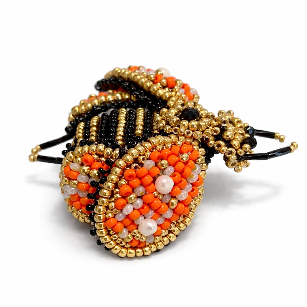 3D Bee Brooch Orange
