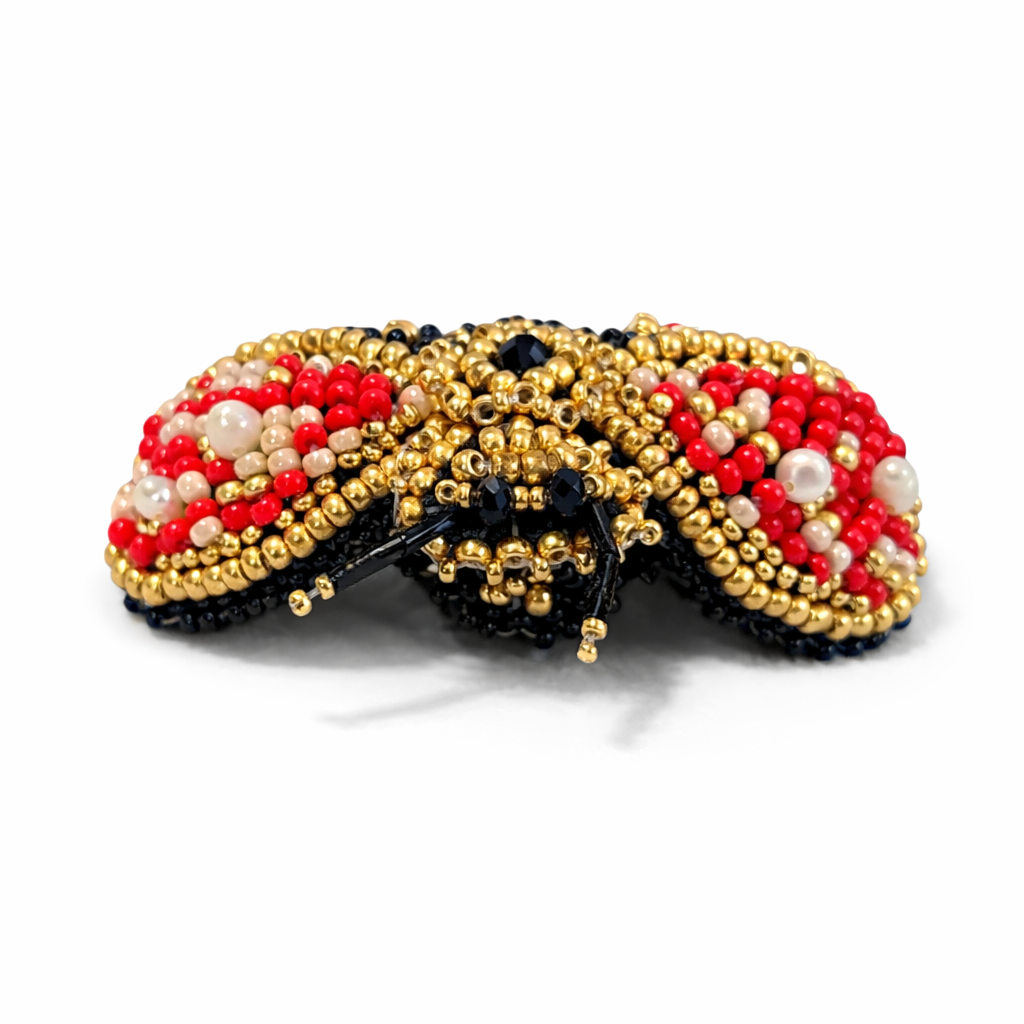 3D Bee Brooch Red
