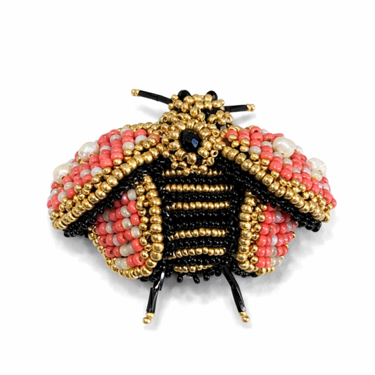3D Bee Brooch Pink
