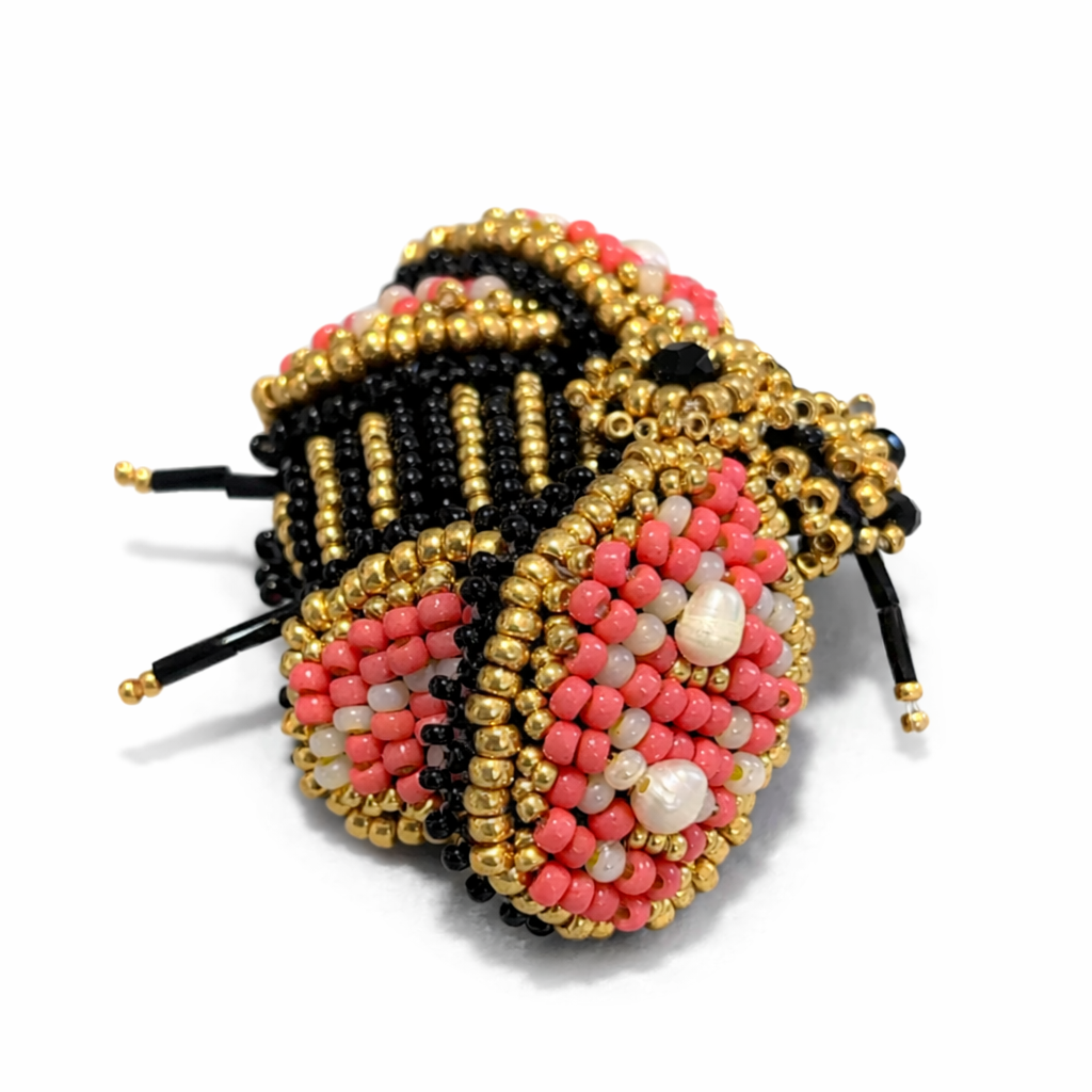 3D Bee Brooch Pink
