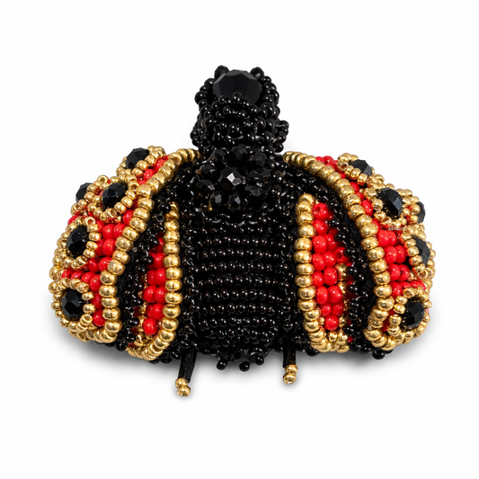 3D Ladybug Brooch Red