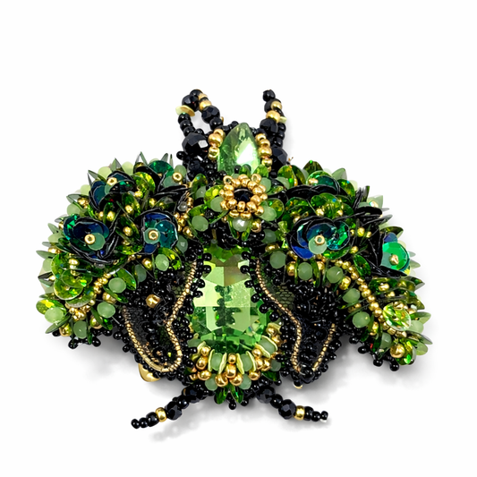 3D Surreal Brooch Green