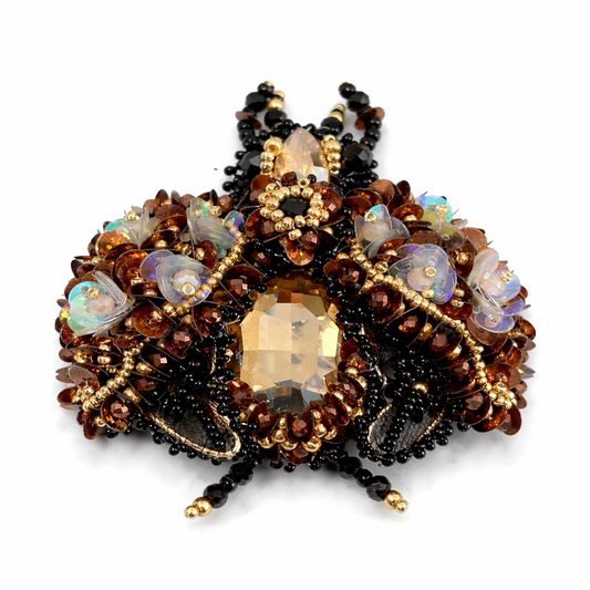 3D Surreal Brooch Brown