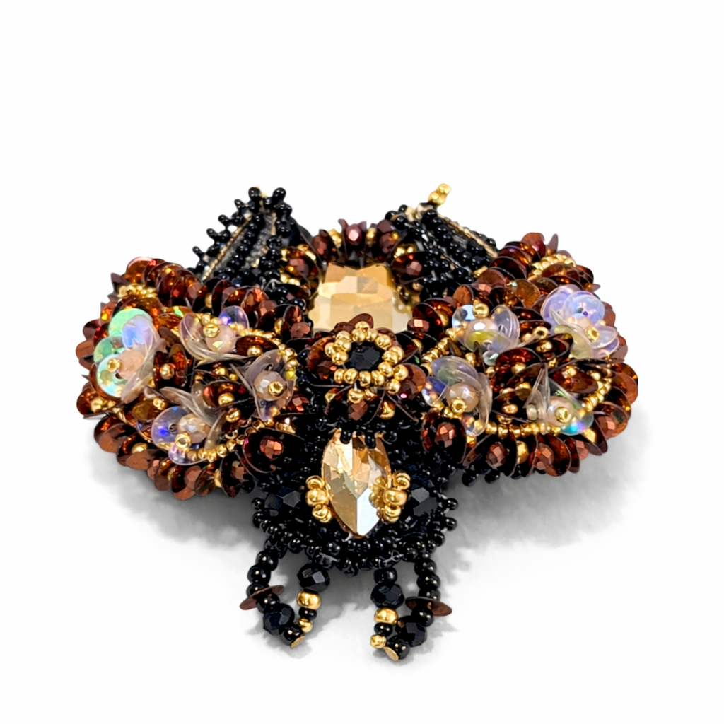 3D Surreal Brooch Brown