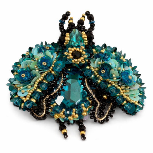 3D Surreal Brooch Blue