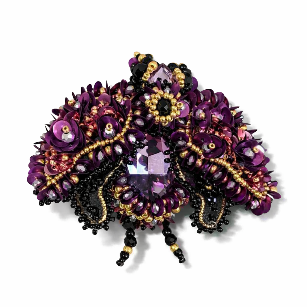 3D Surreal Brooch Purple