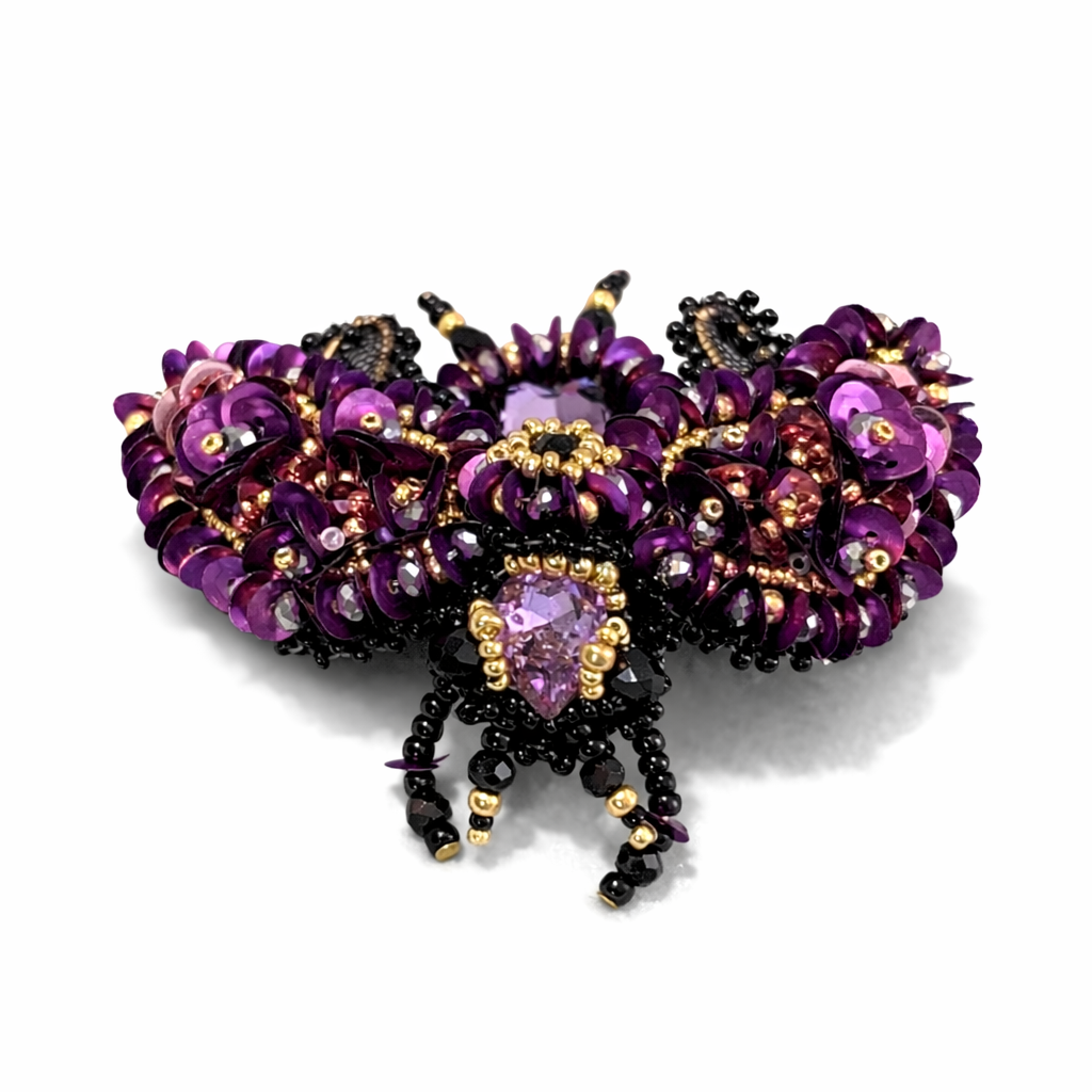3D Surreal Brooch Purple