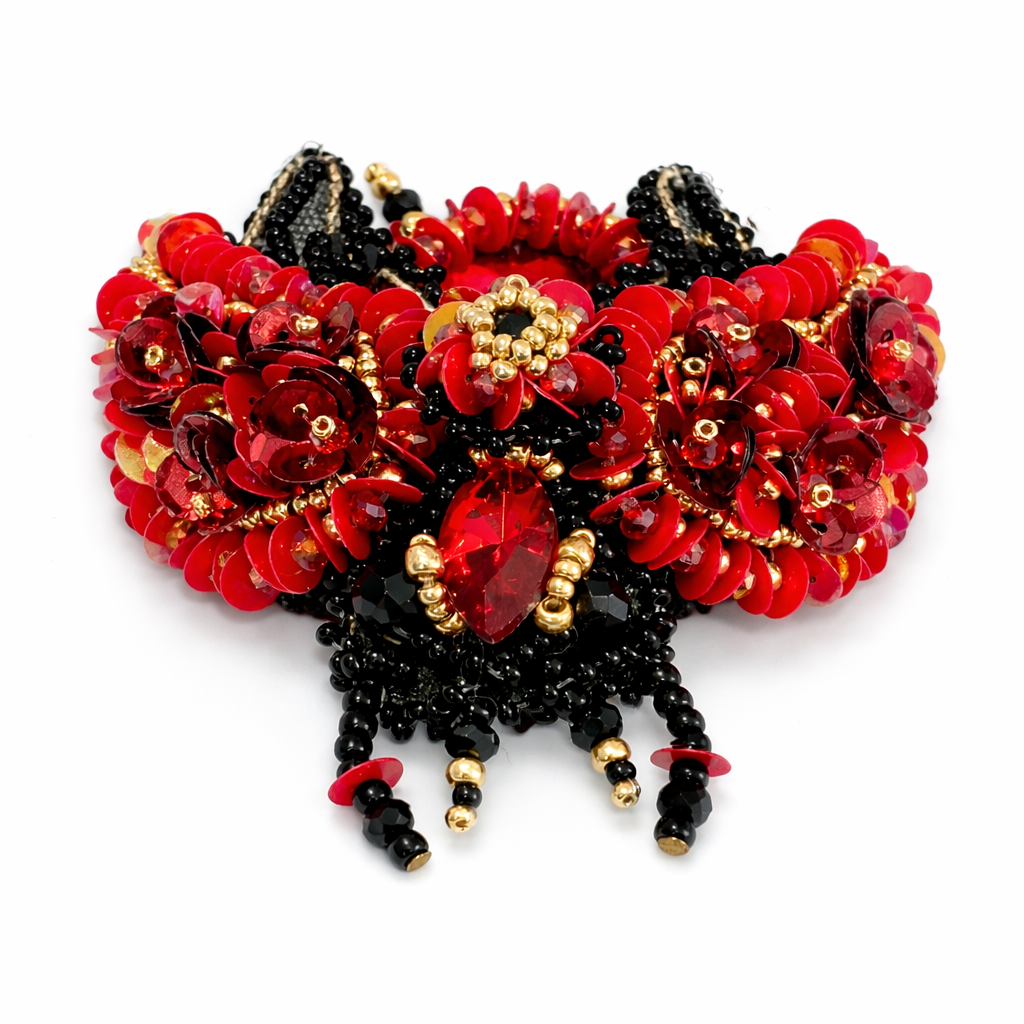 3D Surreal Brooch Red