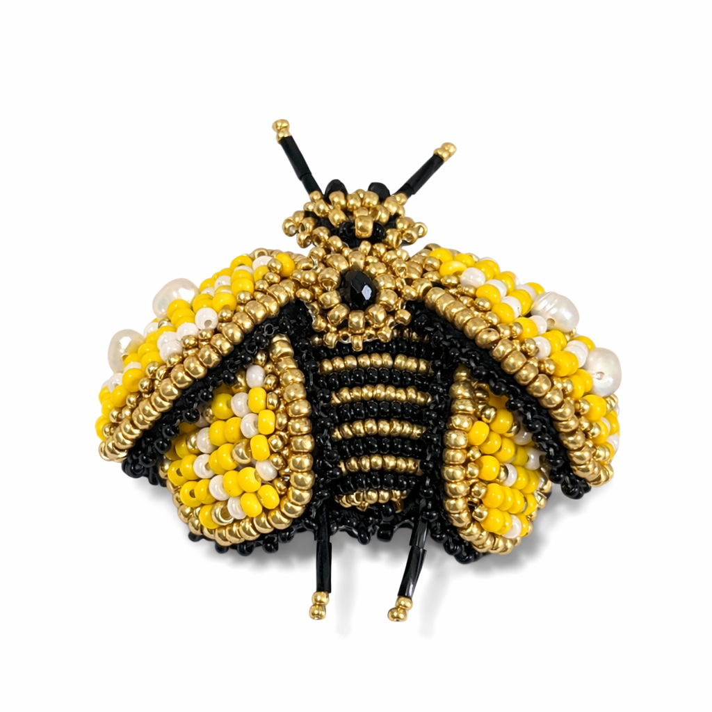 3D Bee Brooch Yellow