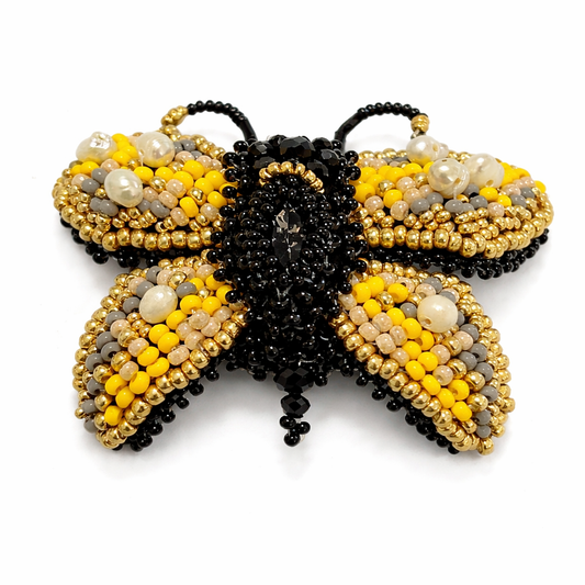 3D Butterfly Brooch Yellow