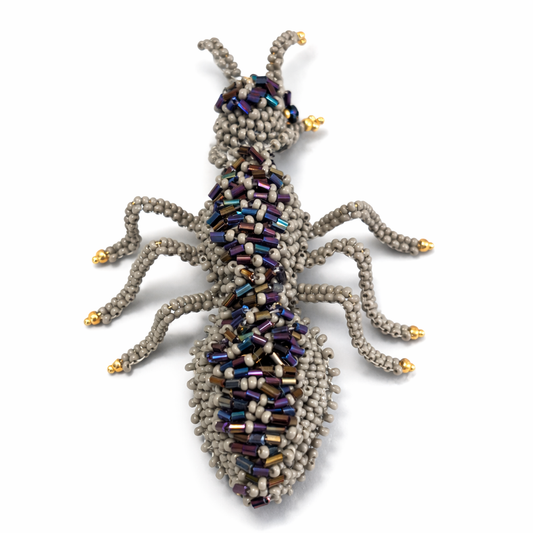 3D Ant Brooch Gray