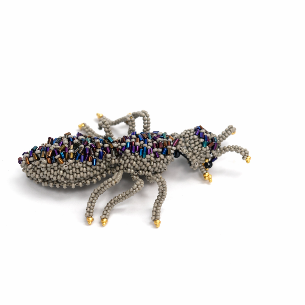 3D Ant Brooch Gray