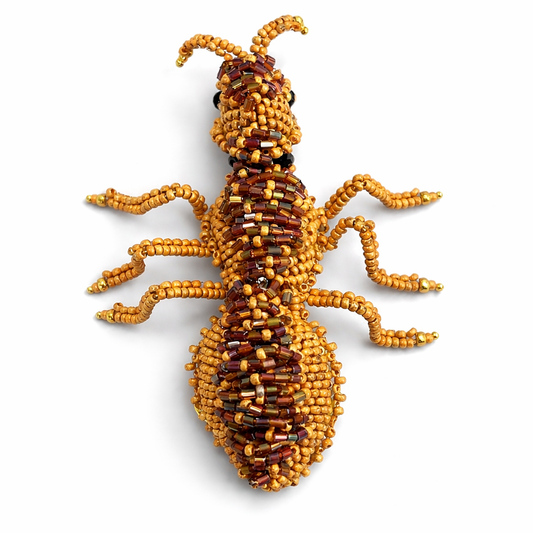 3D Ant Brooch Ochre