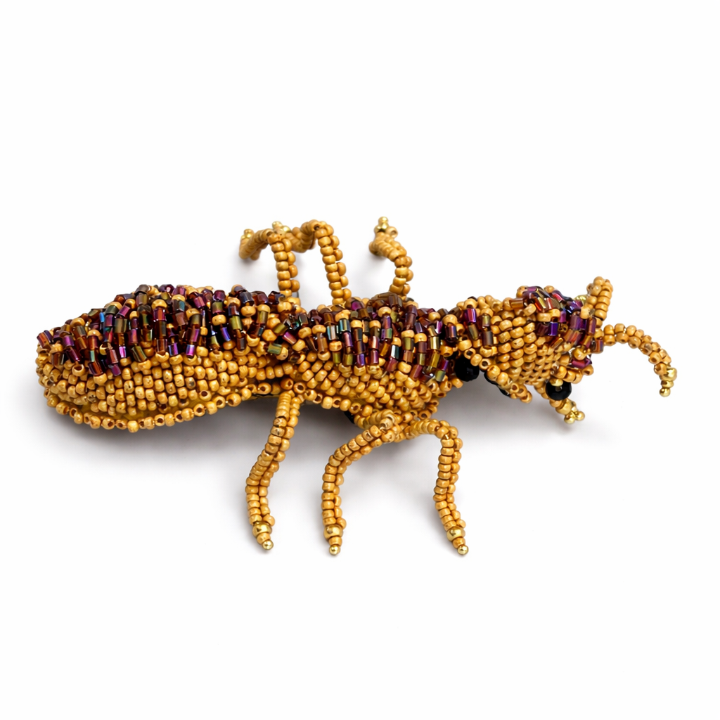 3D Ant Brooch Ochre