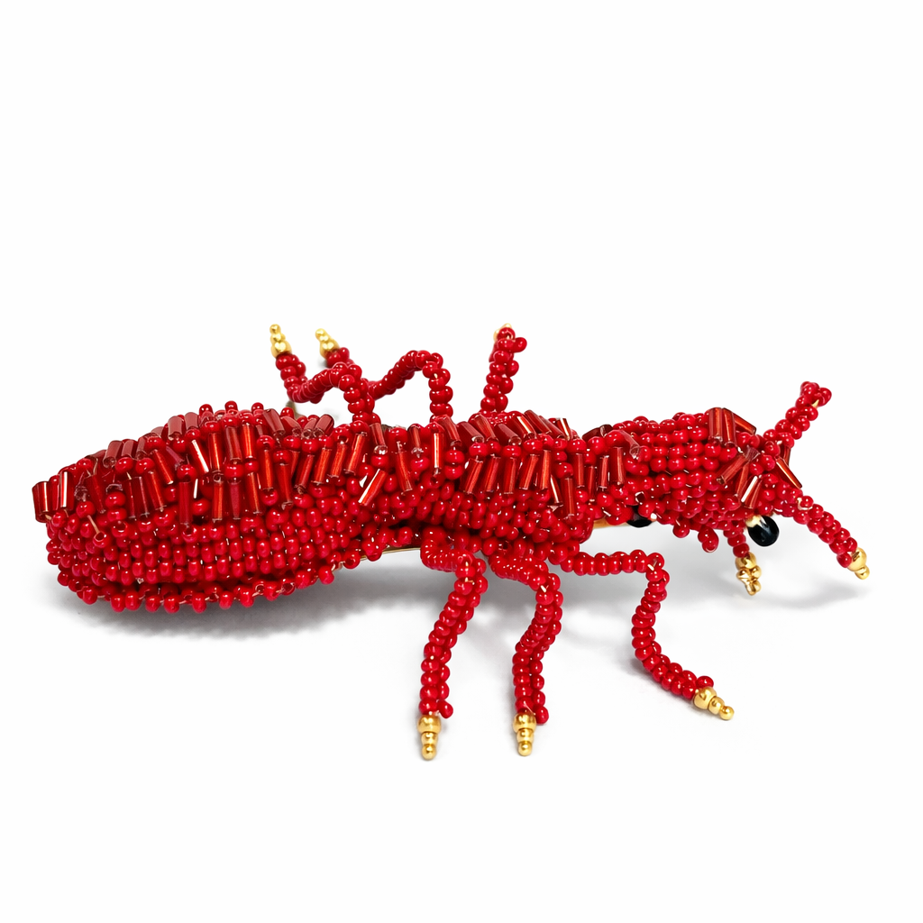 3D Ant Brooch Red