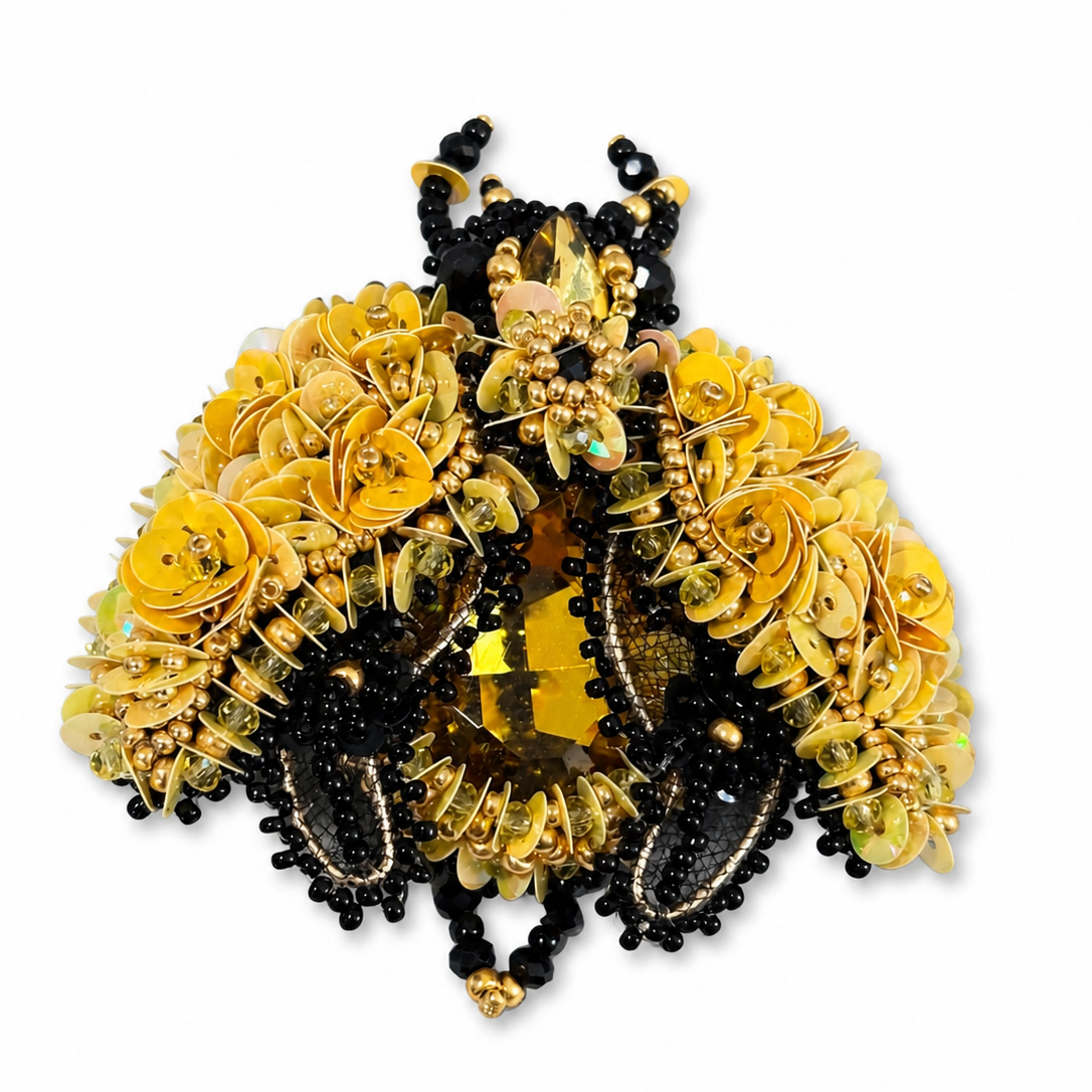 3D Surreal Brooch Yellow