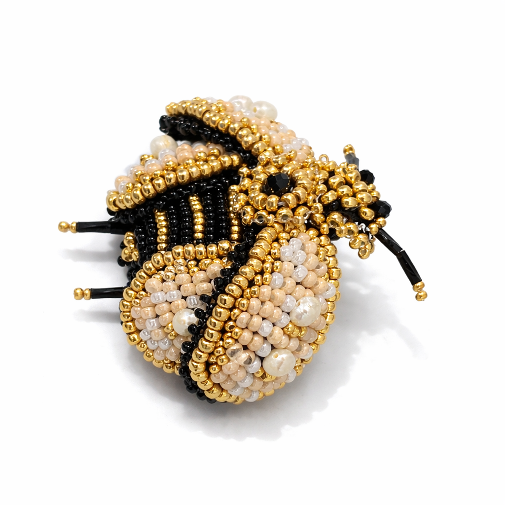 3D Bee Brooch Light Pink