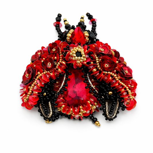 3D Surreal Brooch Red