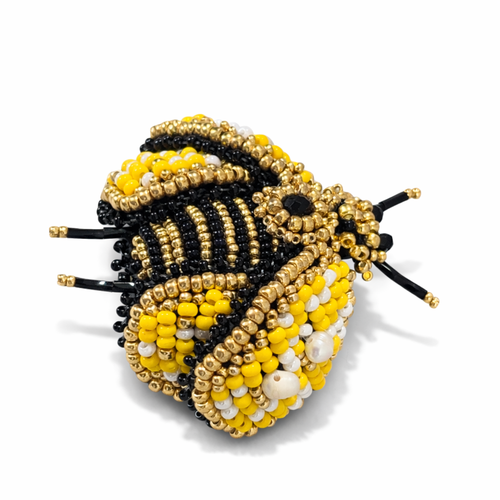 3D Bee Brooch Yellow