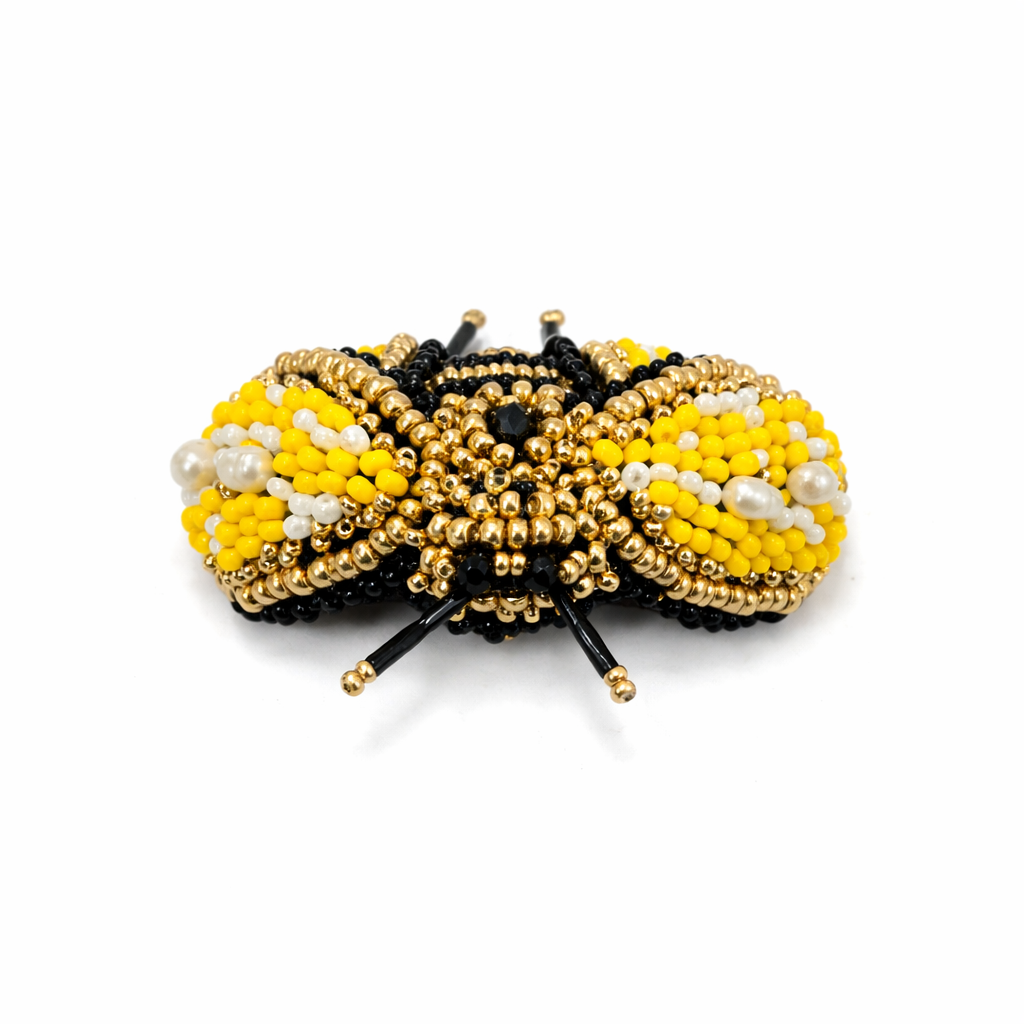 3D Bee Brooch Yellow