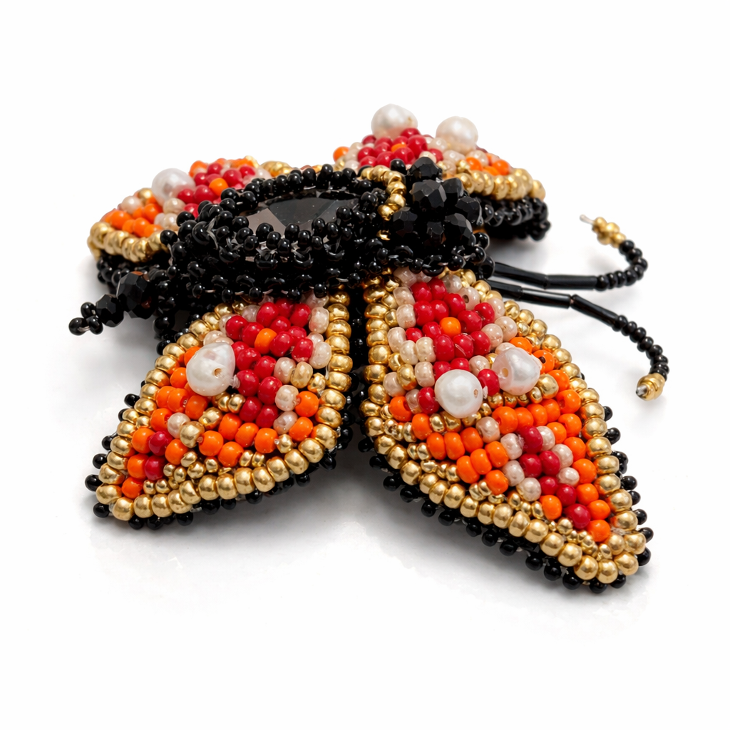 3D Butterfly Brooch Orange