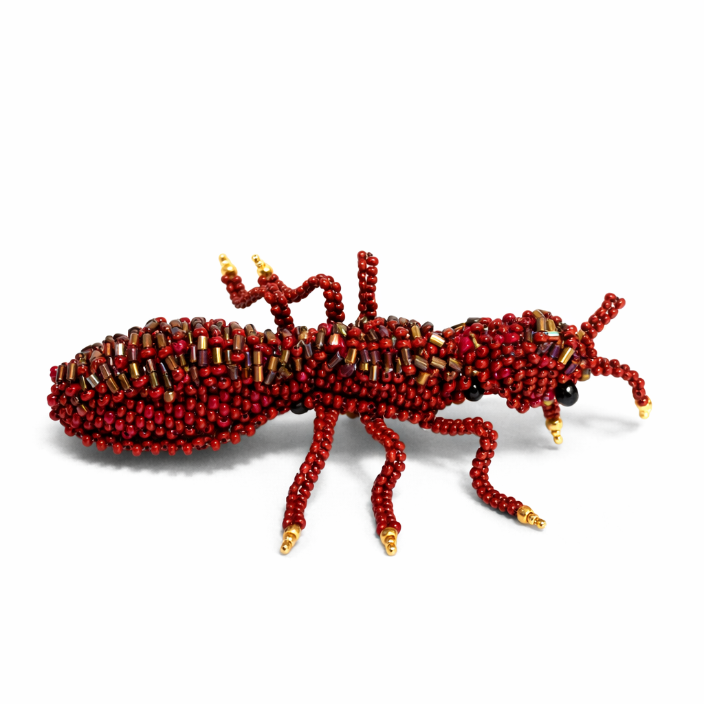 3D Brooch Red Wine