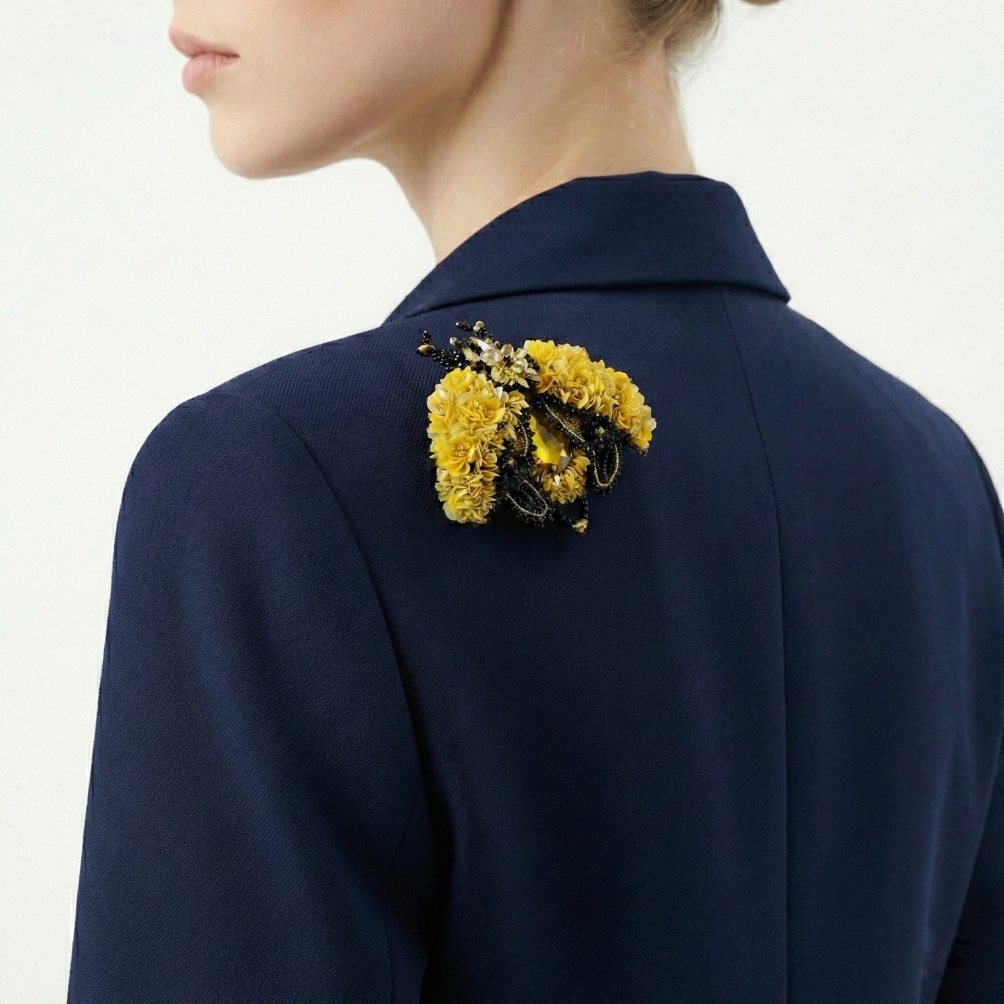 3D Surreal Brooch Yellow